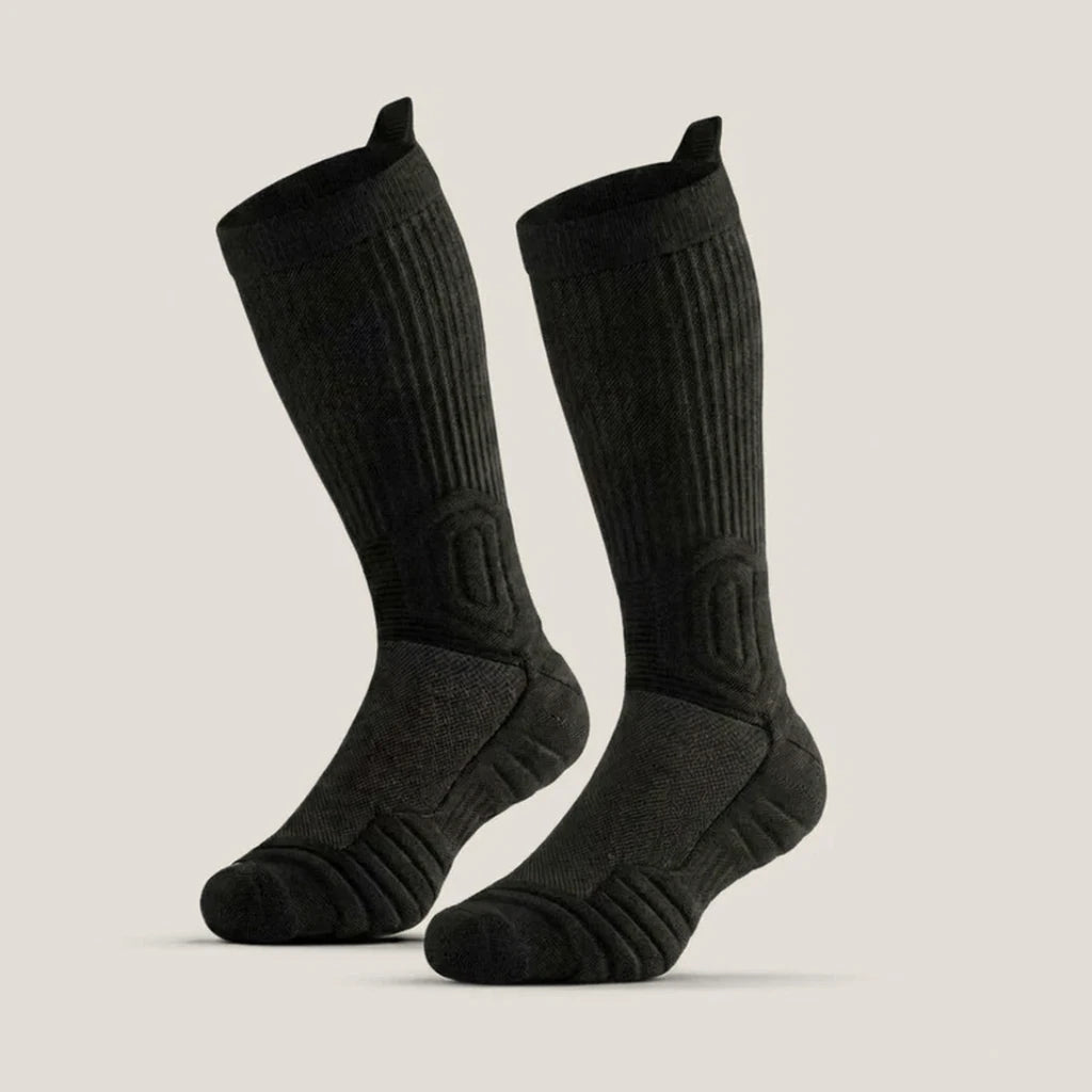 SlabProof Knee High Tech Sock, a pair of black cushioned knee high work socks