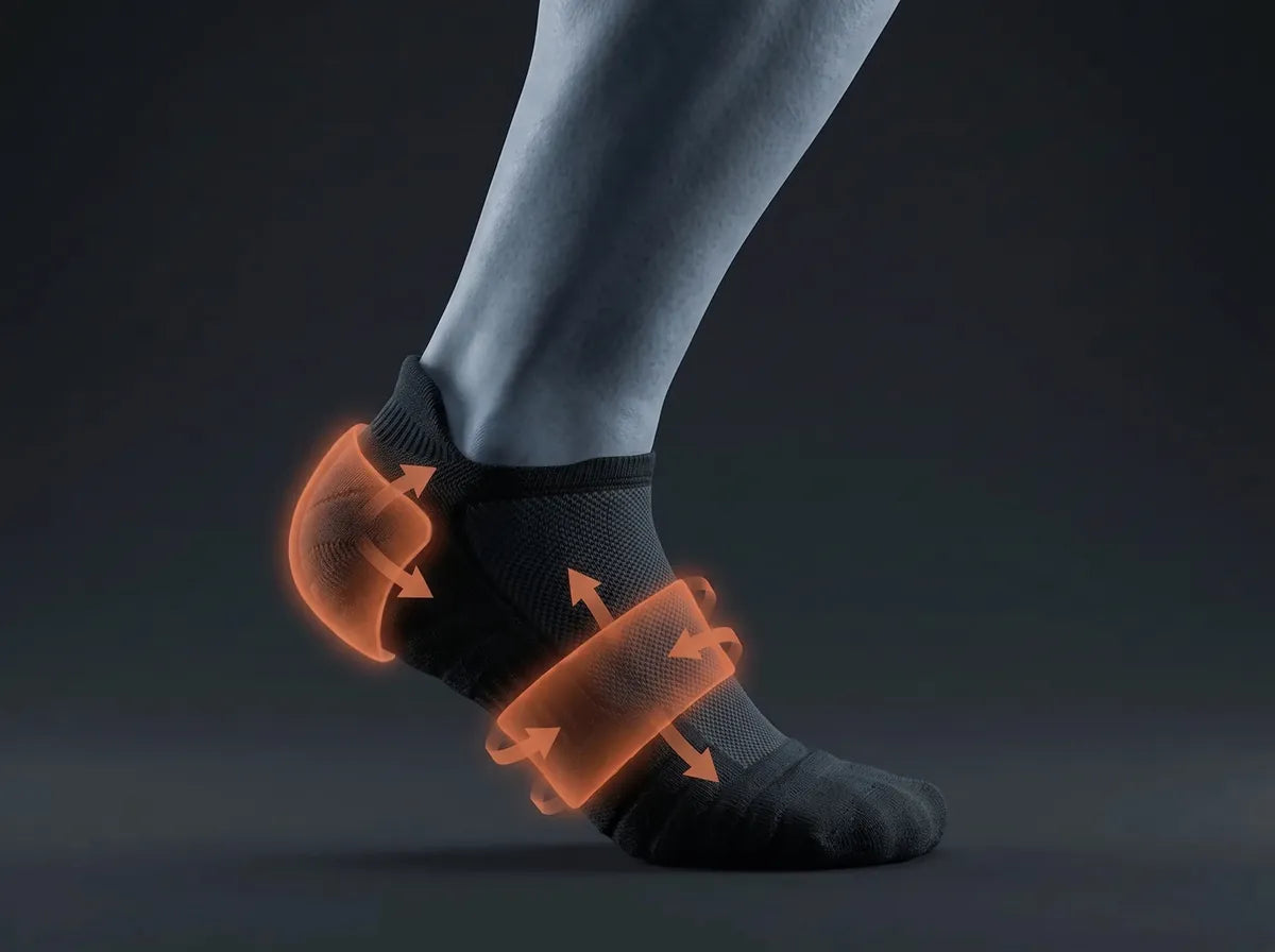The SlabProof Low Cut locks the heel and supports the arch